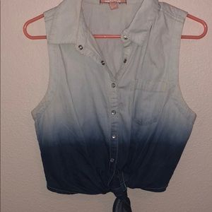 Jean dipped crop top